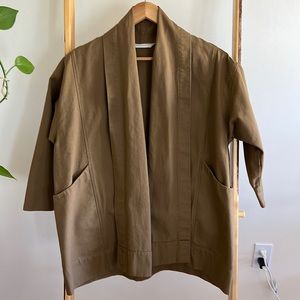 Elizabeth Suzann Clyde Jacket in cotton canvas in clay. Size XS